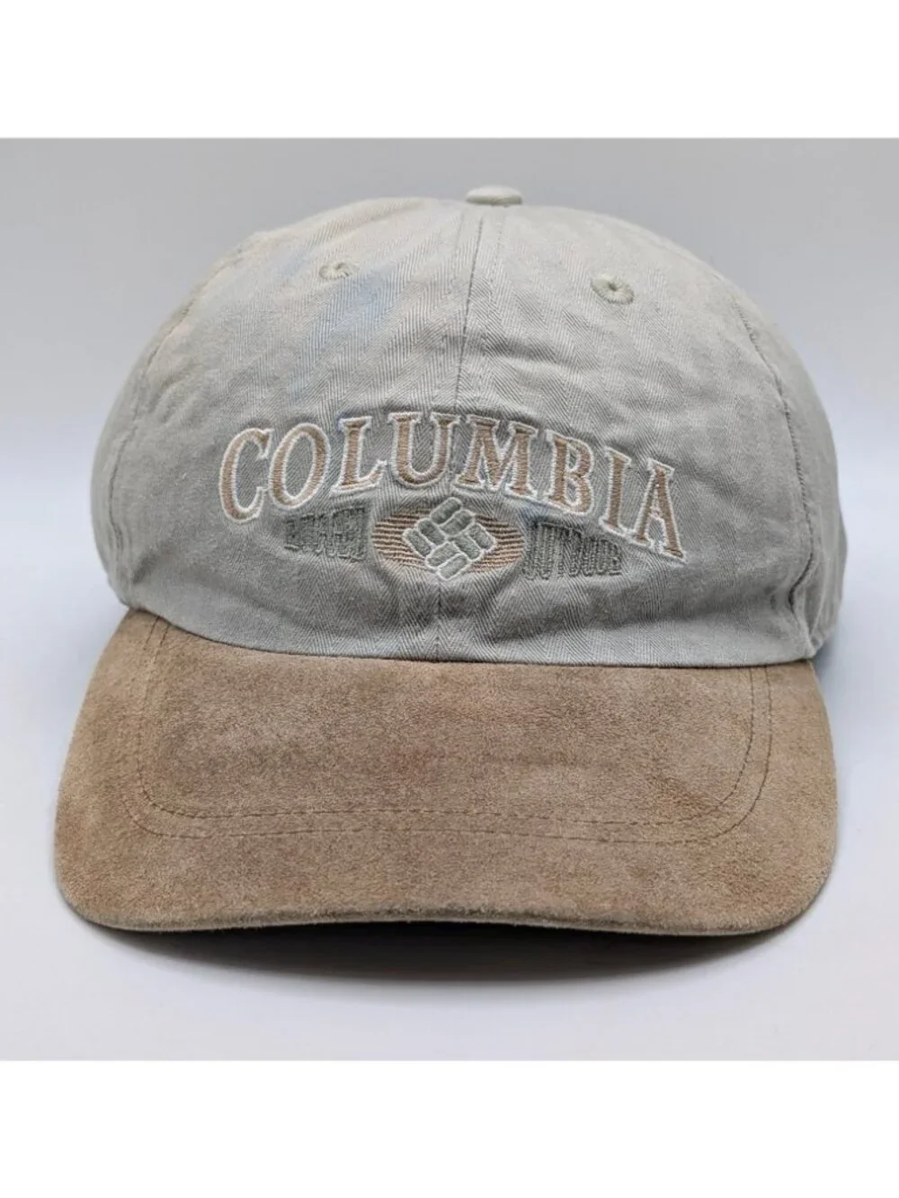 Vintage Columbia Sportswear Hat Strap Back Cap Hiking Distressed Rugged Outdoors